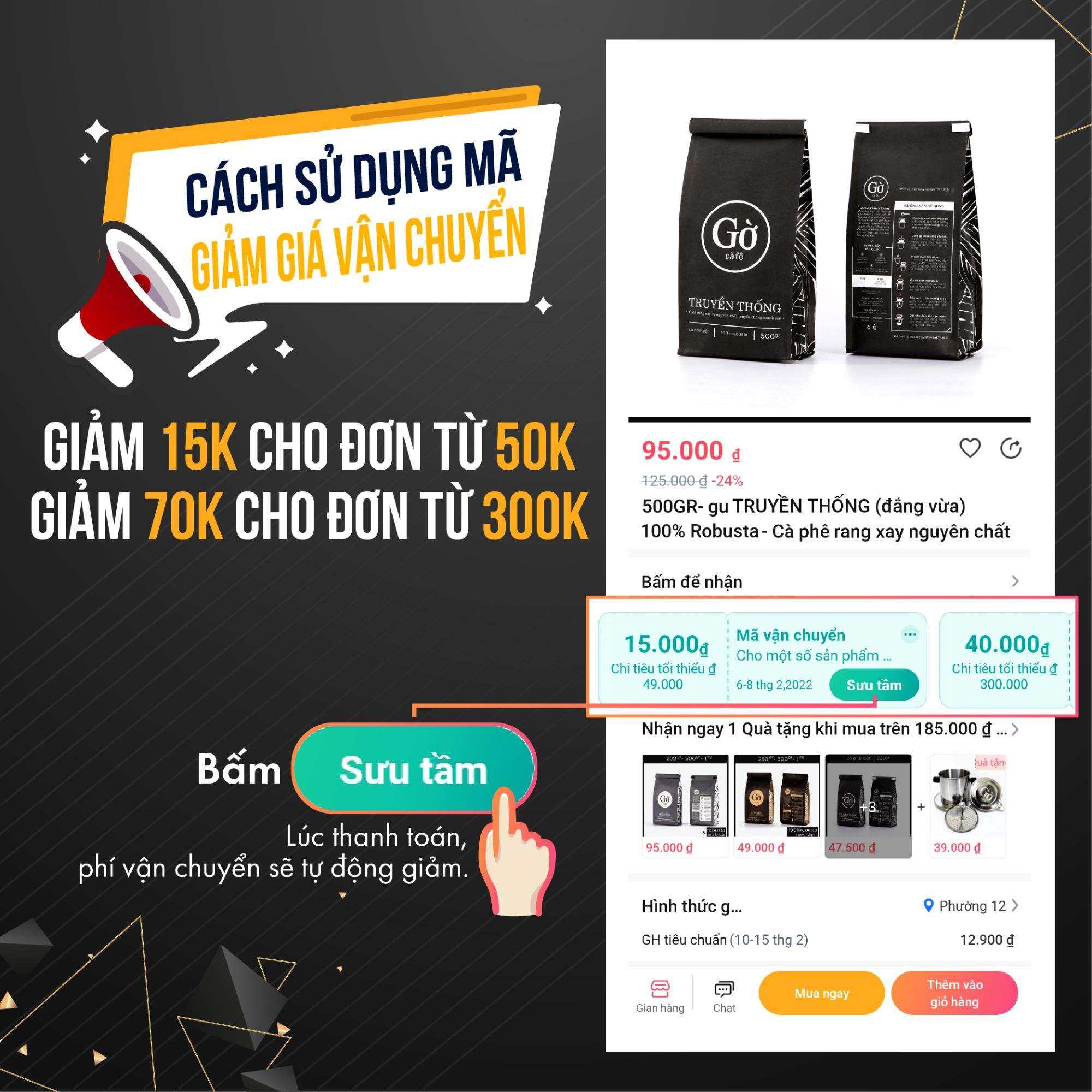 200GR- gu HIỆN ĐẠI (đắng dịu) Robusta & Arabica - Cà phê rang xay nguyên chất - Gờ cafe - 📌freeship📌