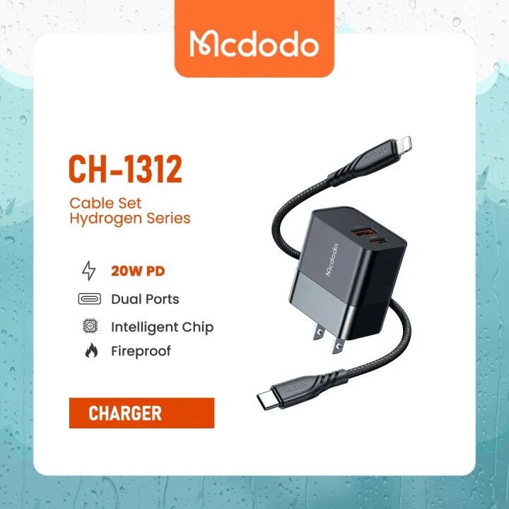 Bộ sạc nhanh 20w hổ trợ 2 cổng sạc chính hãng mcdodo