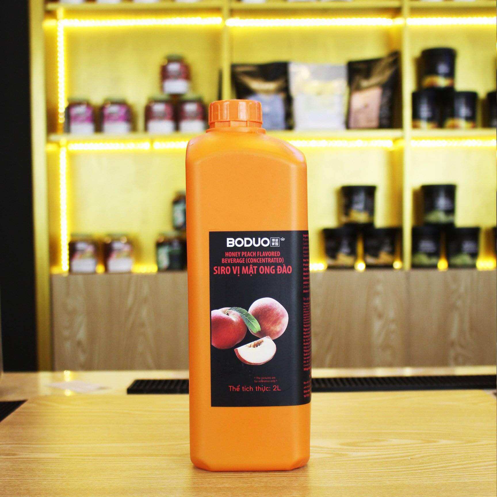 Siro đào Boduo chai 2L