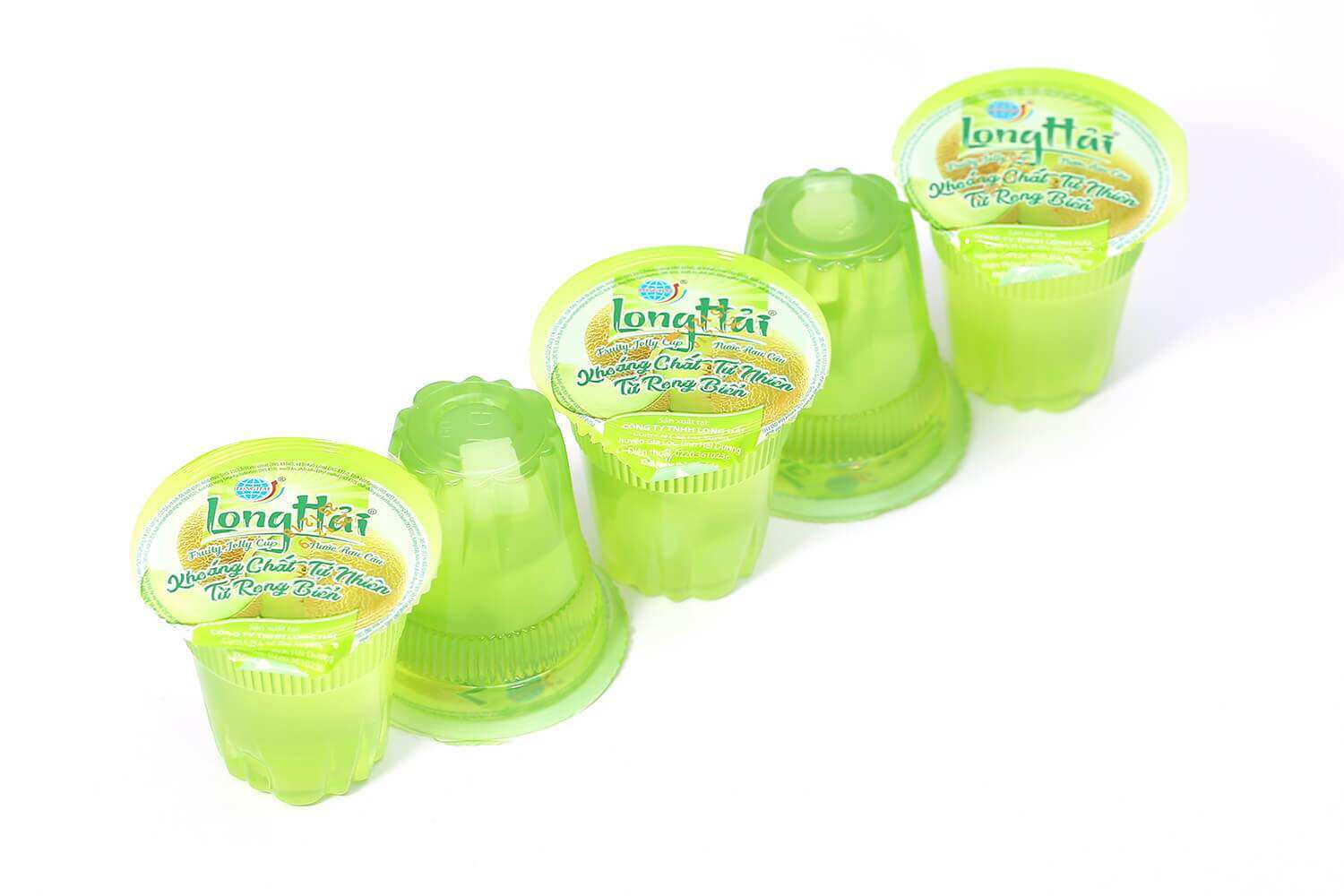 Thạch nước rau câu Long Hải 95gr/cốc - 5 cốc/ lốc