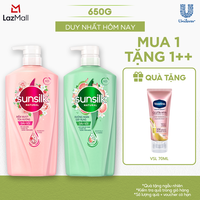 Dầu gội Sunsilk Natural Dưỡng Ngăn Gãy Rụng và Mềm Mượt Tỏa Hương 650g