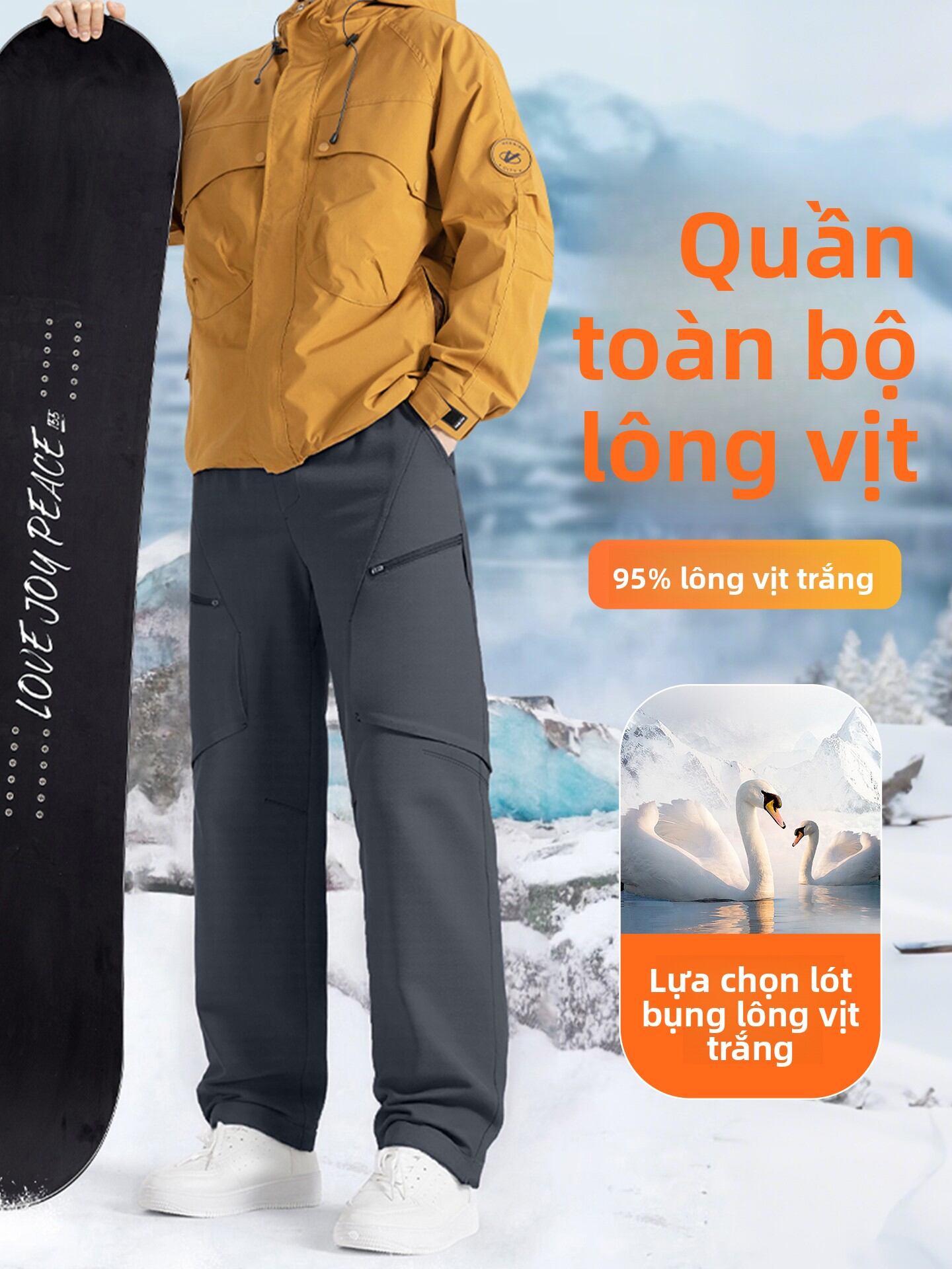 [BAIBAOXIANG | Men's Multi-Layer Down Pants,BAIBAOXIANG | Men's Multi-Layer Down Pants,] Giá 1,899,000 Đồng*Miễn phí vận chuyển