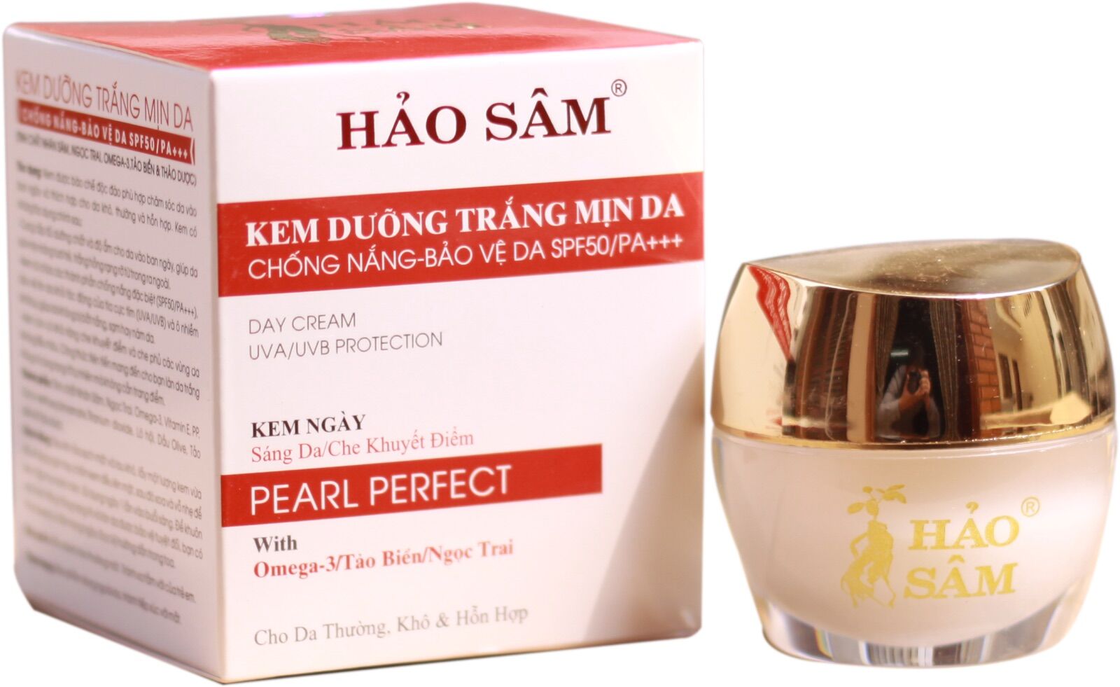 [HCM]Kem HẢO SÂM  dưỡng trắng mịn da - chống nắng (18g)