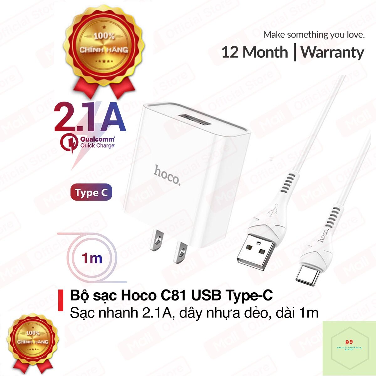 Bộ sạc nhanh  Hoco C81 Type C