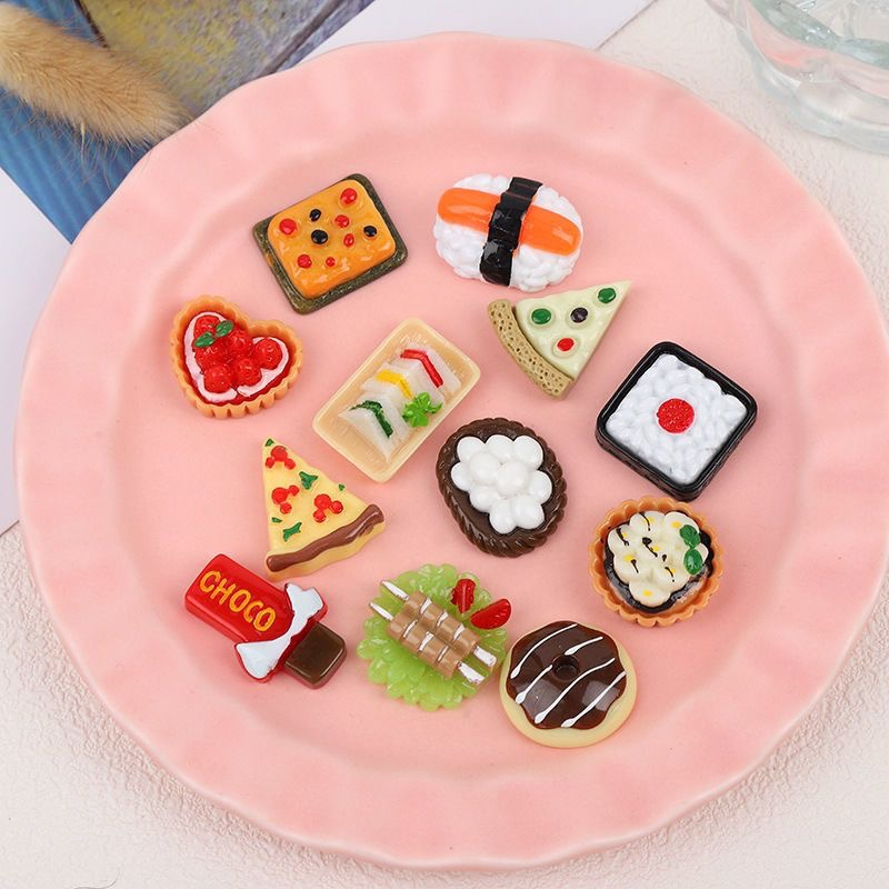 Set 10 Charm Món Ăn Trang Trí DIY