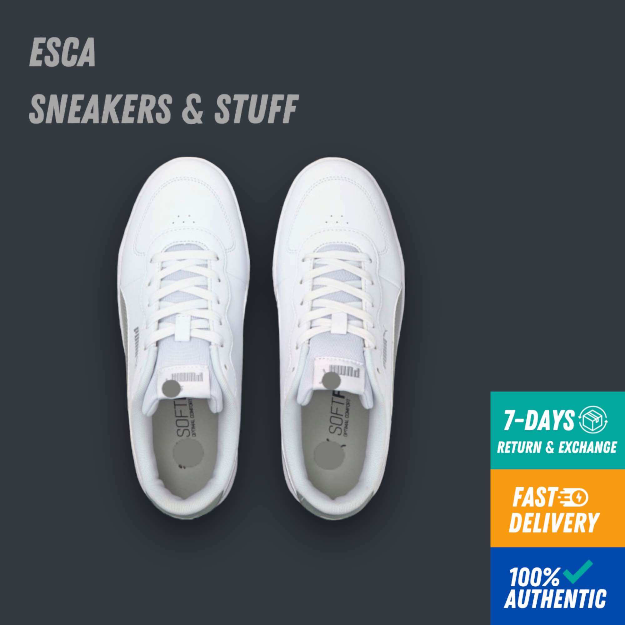 [CHÍNH HÃNG] Giày PUMA SKYE CLEAN WHITE SLIVER - 381106 02