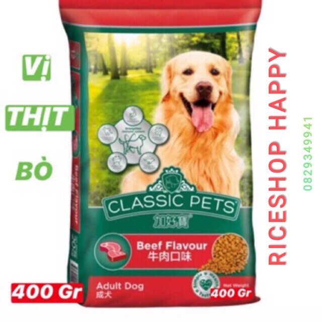 Thức Ăn Cho Chó Classic Vị Thịt Bò 400G