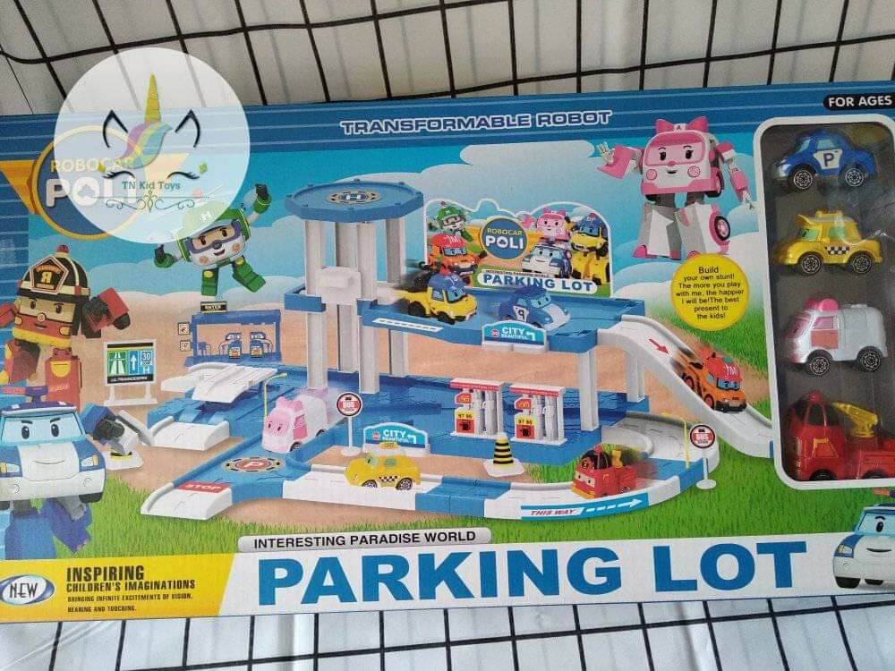 ĐỒ CHƠI 🦄 BÃI ĐỖ XE ĐỘI CỨU HỘ POLI🦄