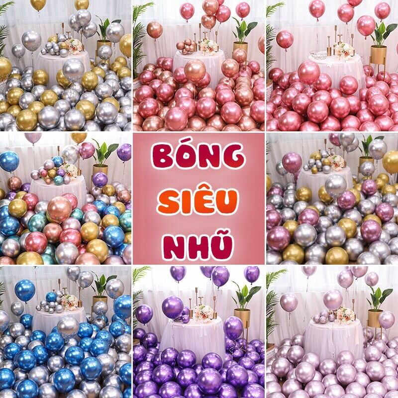 Bóng bay siêu nhũ Chrom lấp lánh size 10inch