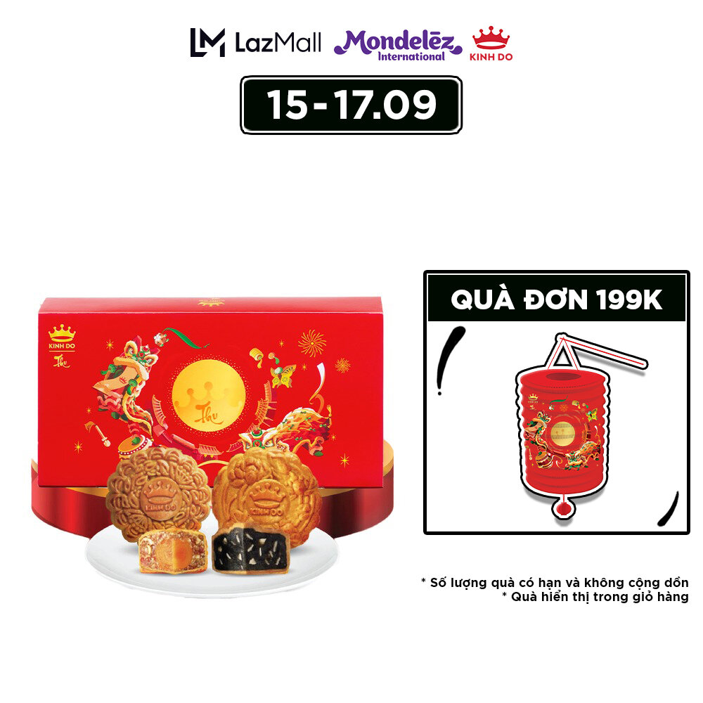 Hộp 2 bánh trung thu kinh đô "bộ đôi bánh nướng"