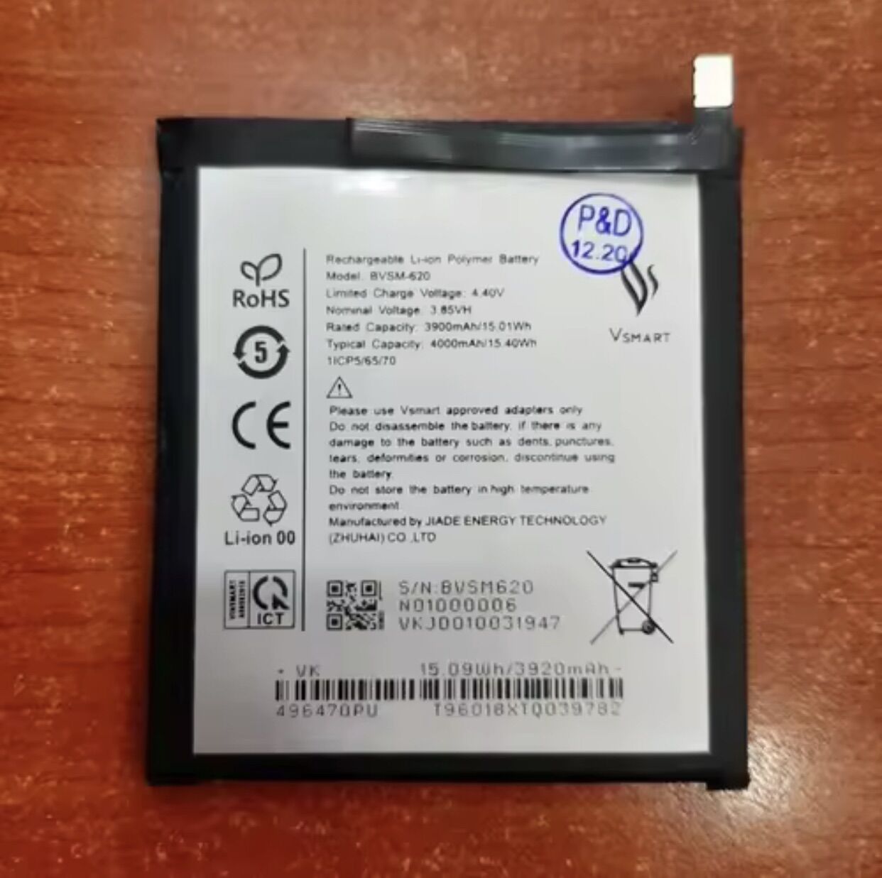 Pin Vsmart live