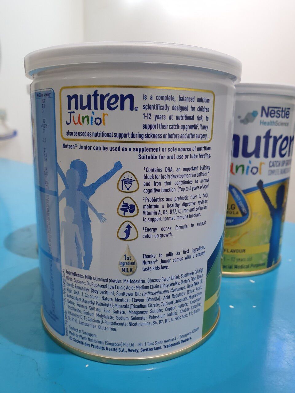 [QUÀ TẶNG KHI MUA 3 LON] SỮA BỘT NUTREN JUNIOR CỦA NESTLE LON 400G (HSD 2025)