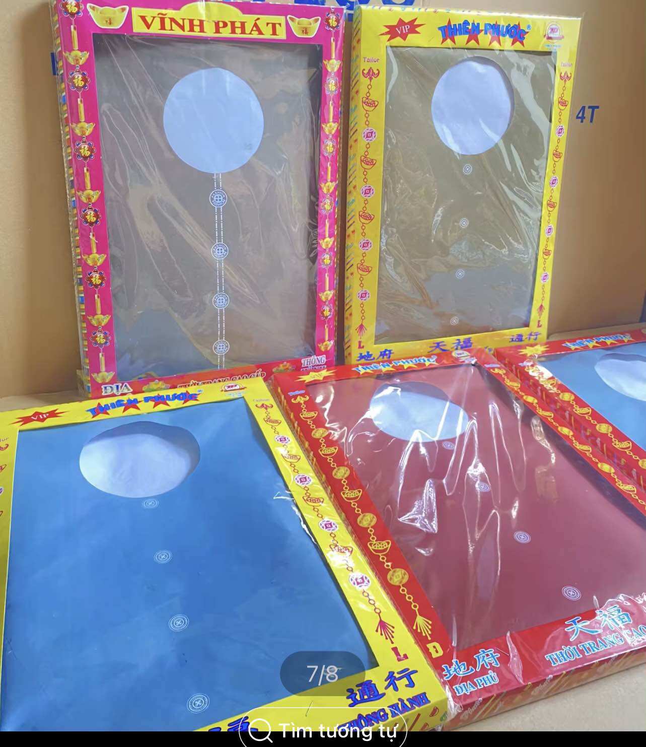 Áo cúng bà ba cho bà lớn tuổi, giấy vàng mã