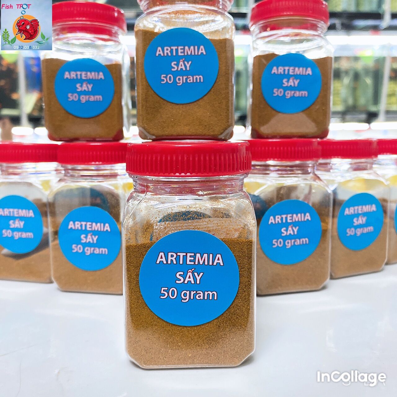 Artemia sấy khô thức ăn cho cá bảy màu
