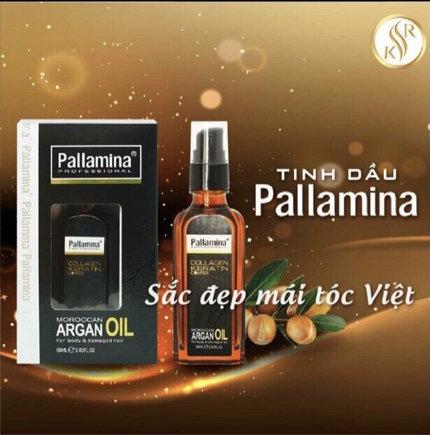 Tinh dầu dưỡng tóc Pallamina Collagen Keratin 60ml