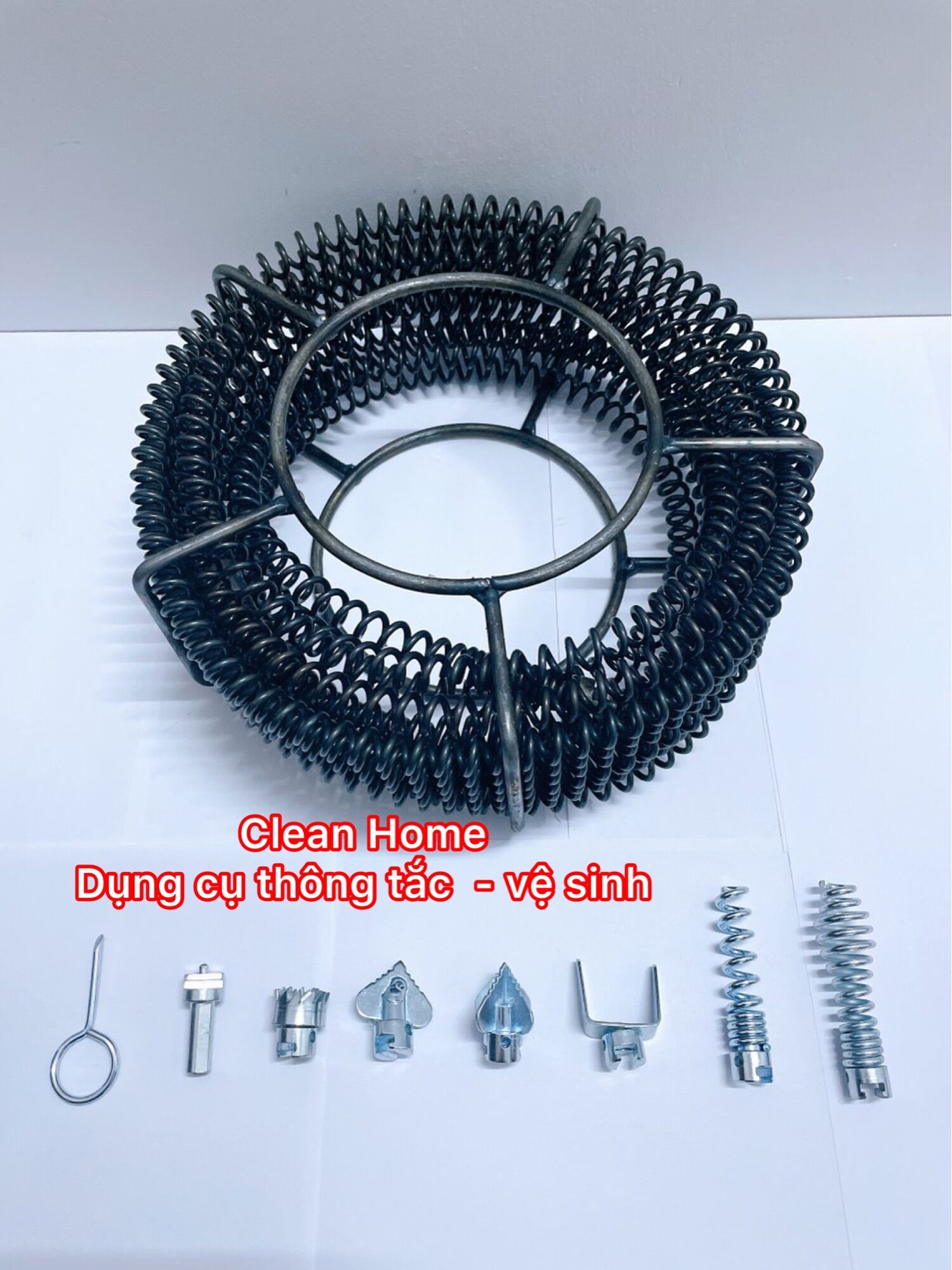 Dây thông cống lò xo phi 16 dùng máy khoan dài