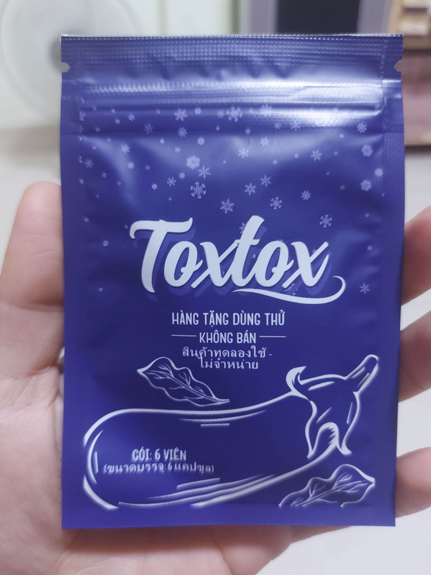 (6viên) Kẹo 6v Toxtox-  kẹo vị cà tím giúp đẹp da dáng thon