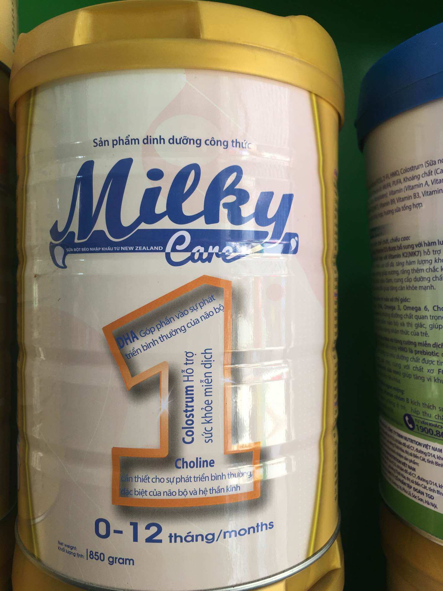 Sữa bột Milky care số 1 850gr (0-12 tháng)