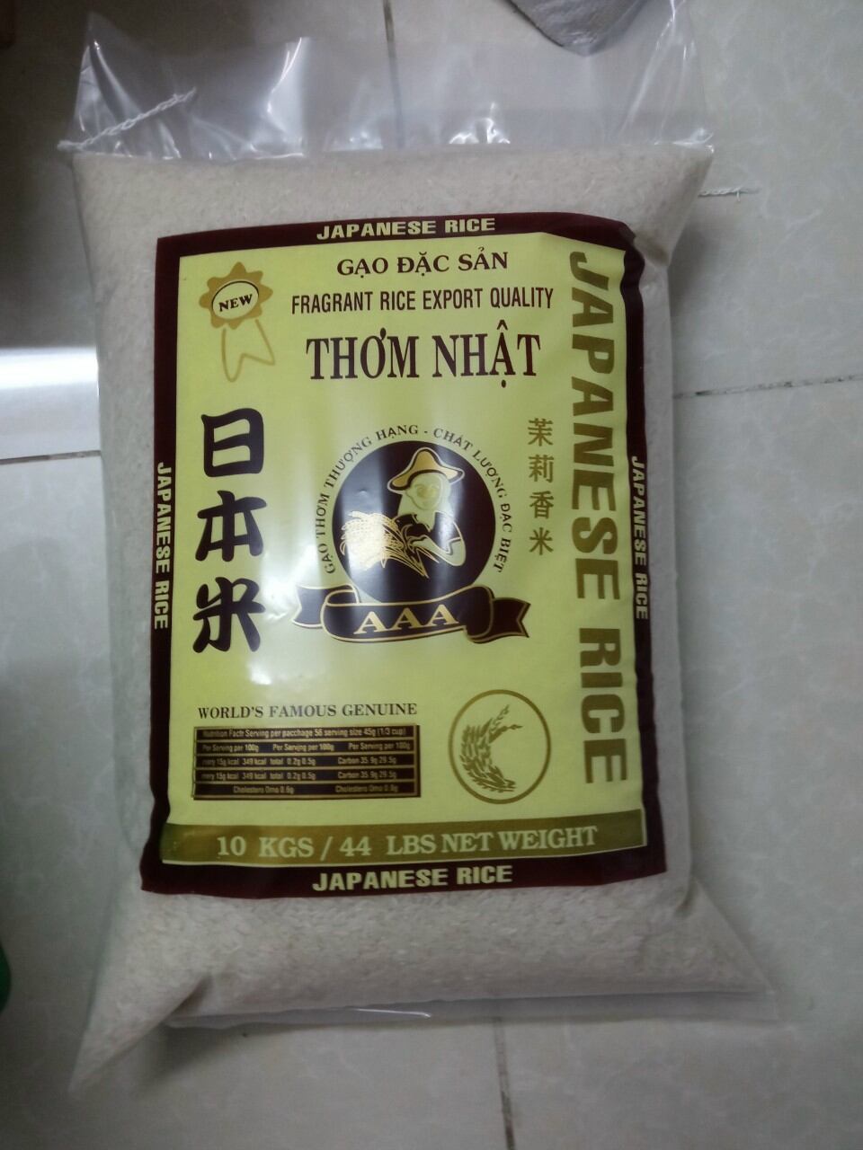 5kg gạo Nhật loại VIP làm sushi, KimBap cơm trộn..