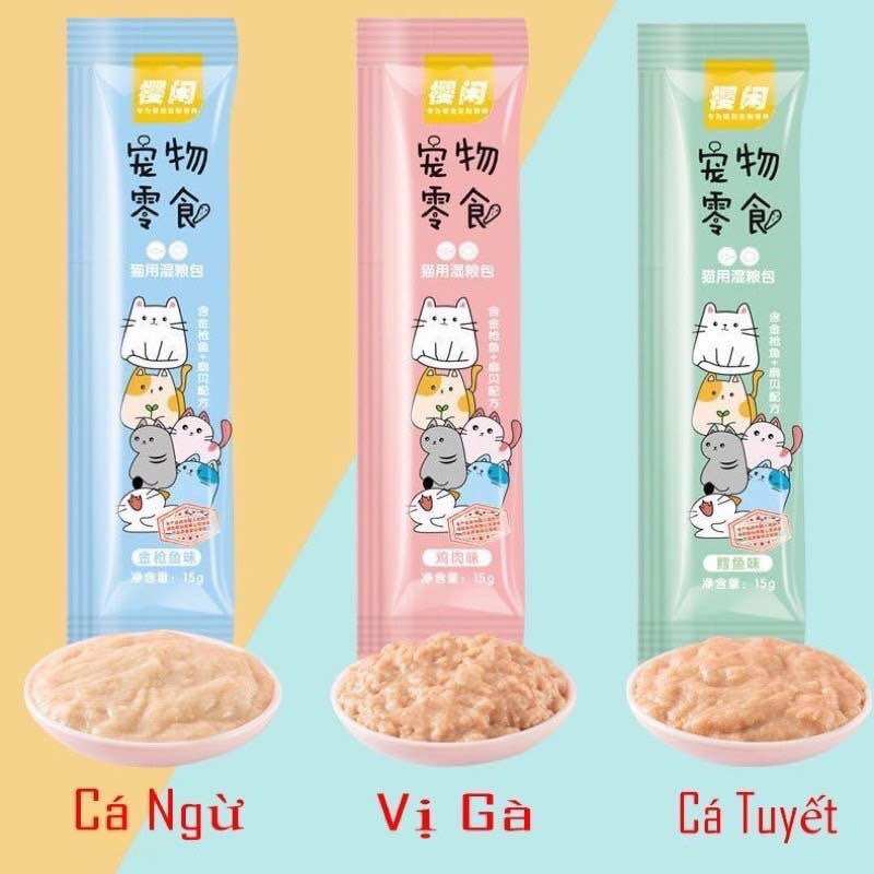 [ COMBO 100 Thanh ] Súp thưởng Shizuka 15g dành cho mèo