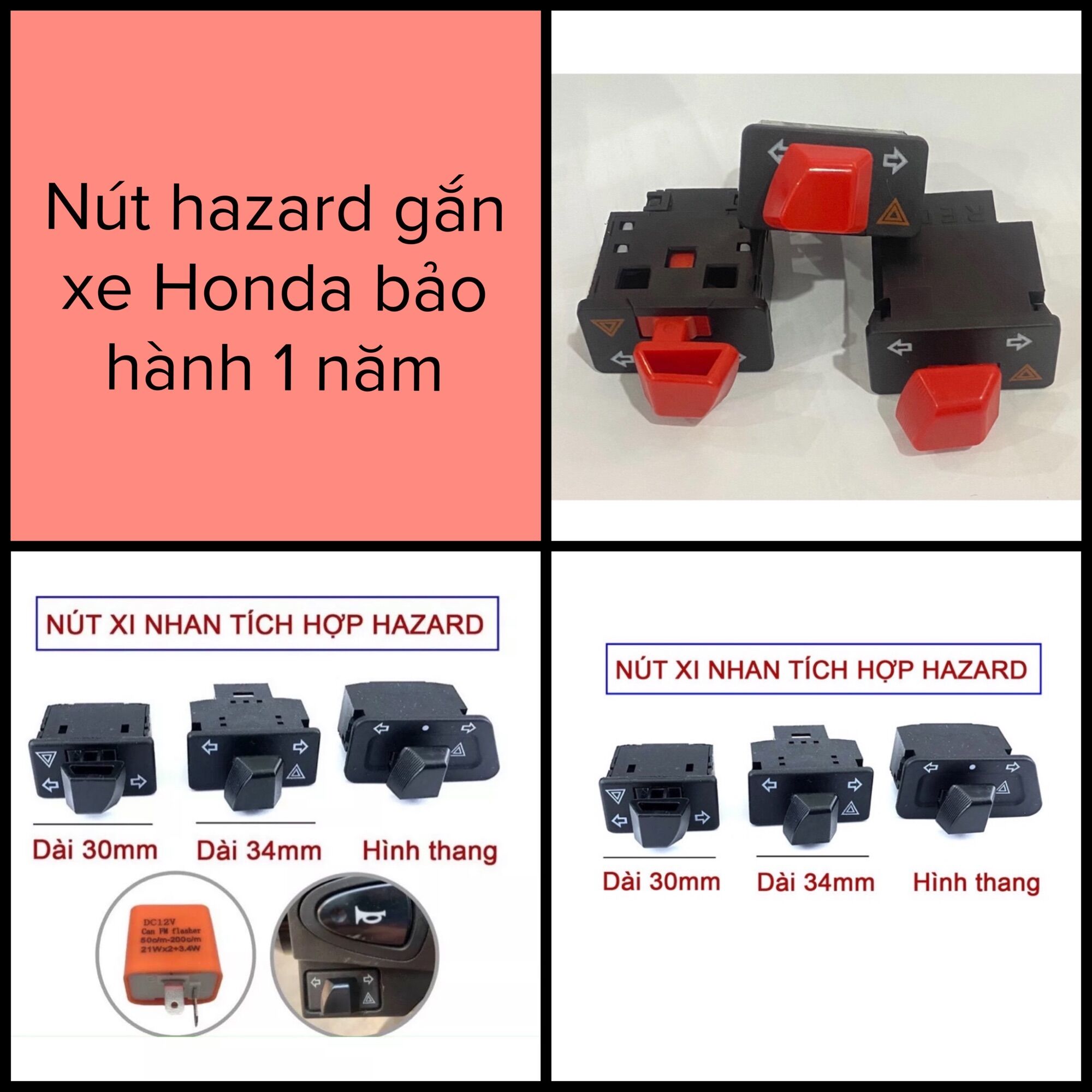 Công tắc xi nhan hazard winner x v1 v3 wave 110 100 50cc dream vision ab 2023 2022 2021 future