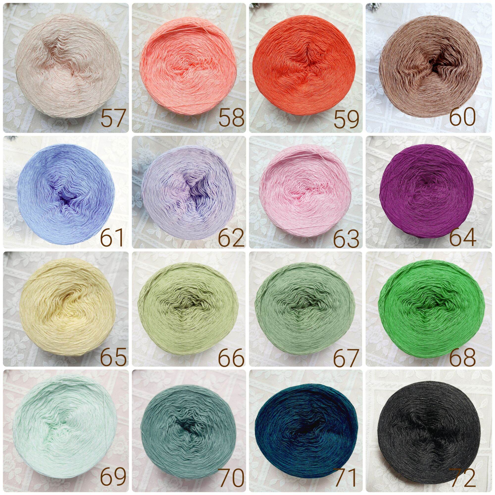 (25-56) Sợi lace cotton Nhật pha lụa viscose, se 0.5mm