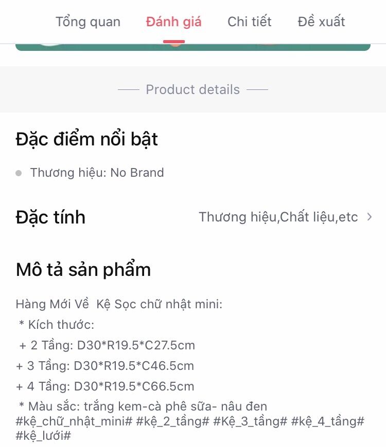 Kệ sọc mini 4 tầng