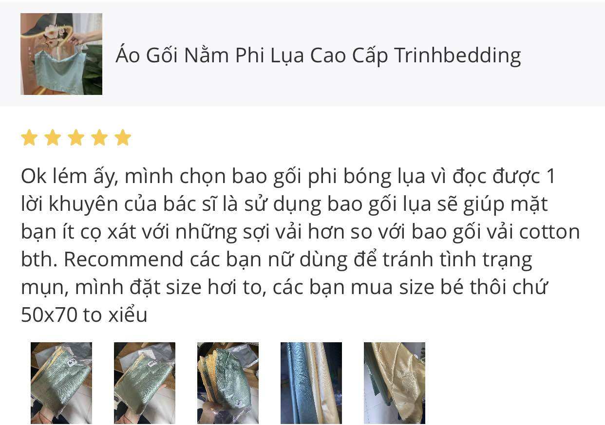 Áo Gối Nằm Phi Lụa Mẫu Basic Cao Cấp Trinhbedding
