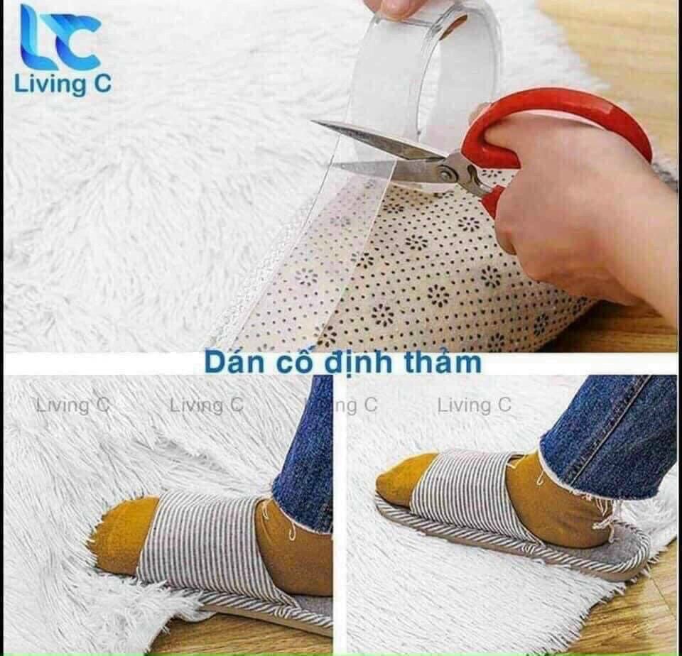 Cuộn băng dính 2 mặt đa năng trong suốt