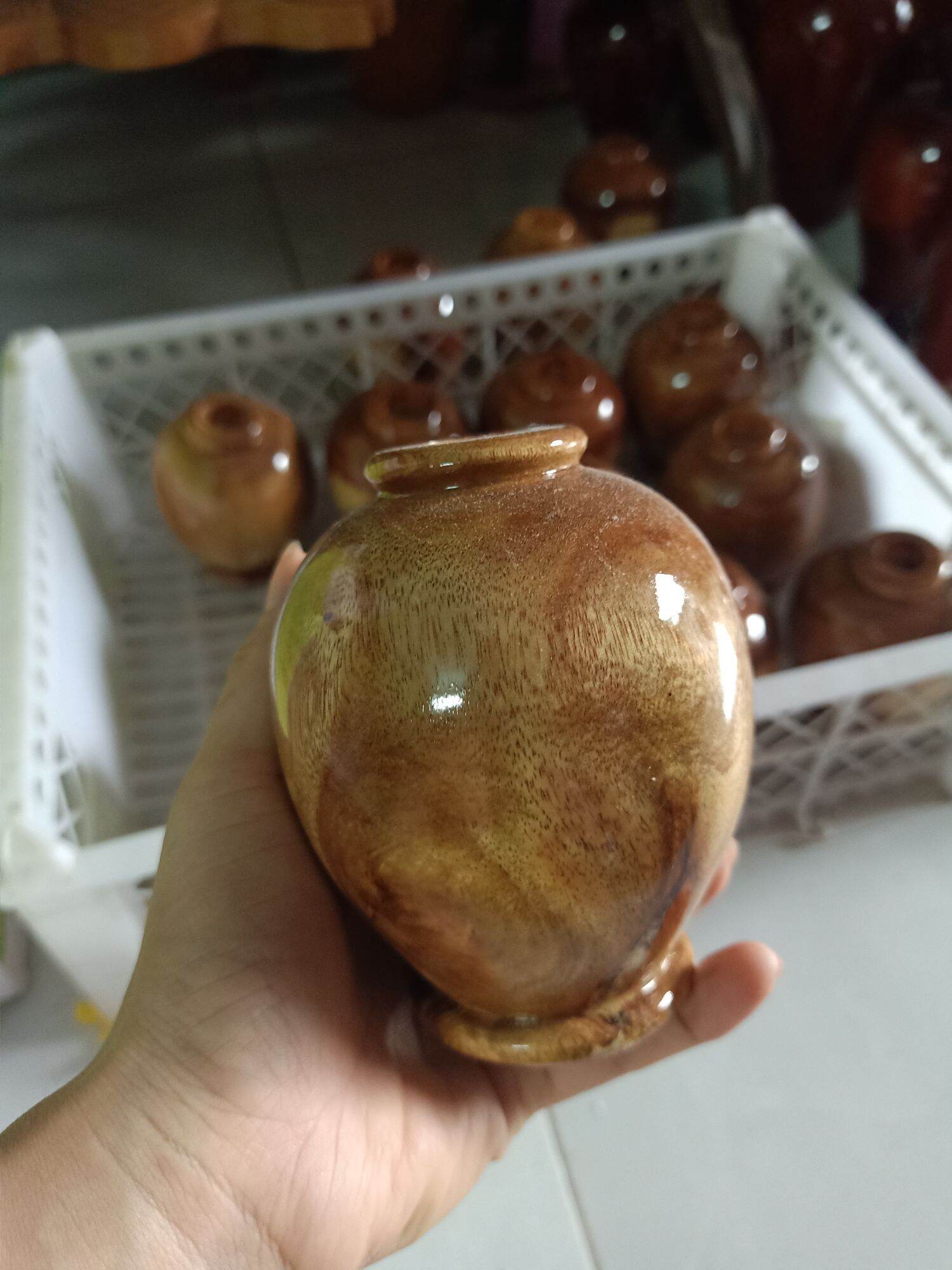 Chum phú quý phong thủy mịni gỗ tràm cao 10cm