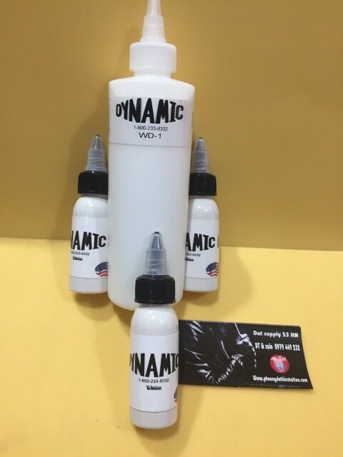 Mực xăm hình Dynamic mầu trắng