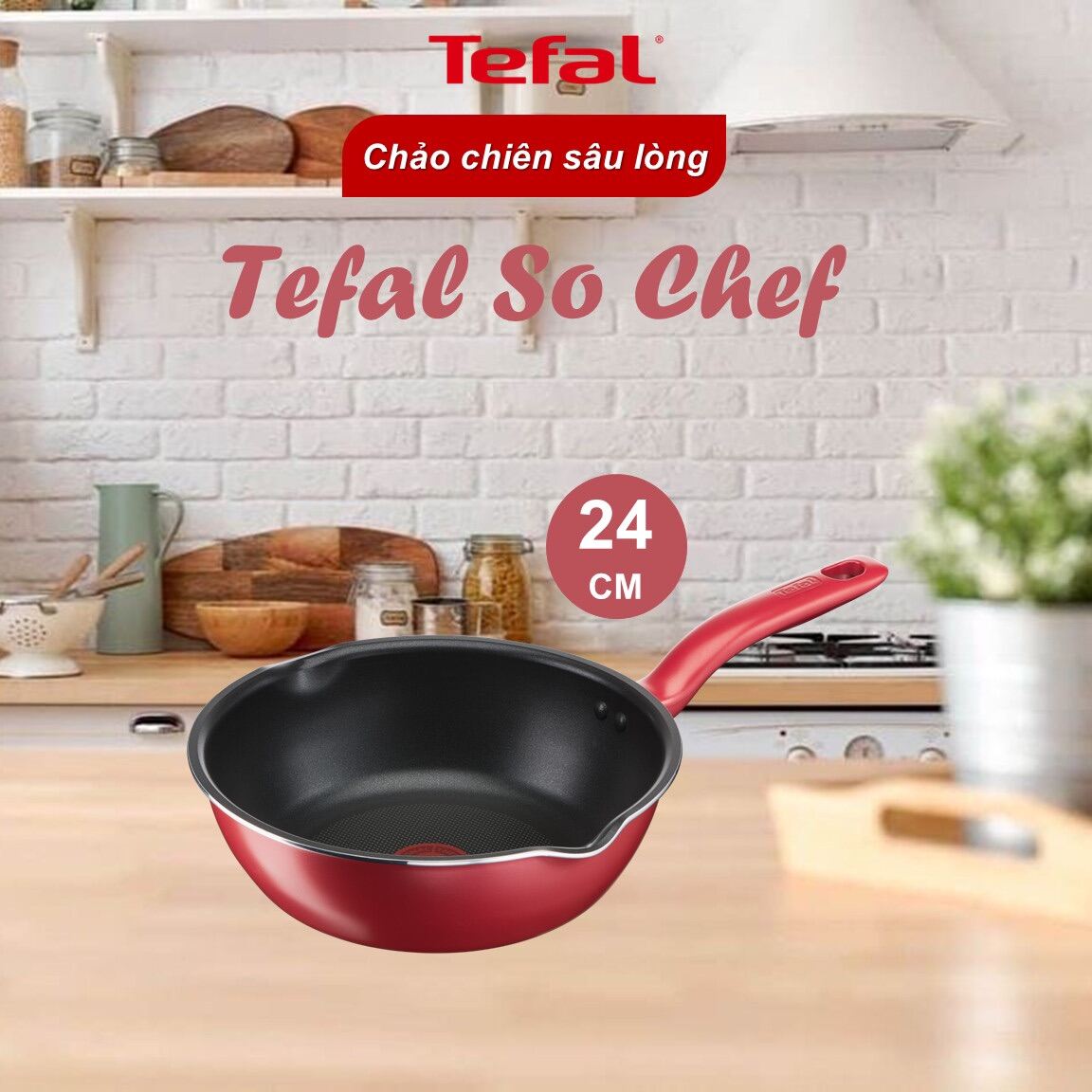 Chảo chiên sâu lòng Tefal So Chef 24cm