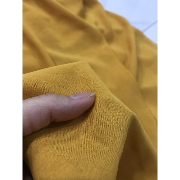 Vải đũi cotton màu vàng nghệ mềm mịn rũ ko nhăn đẹp sang giá 1m _