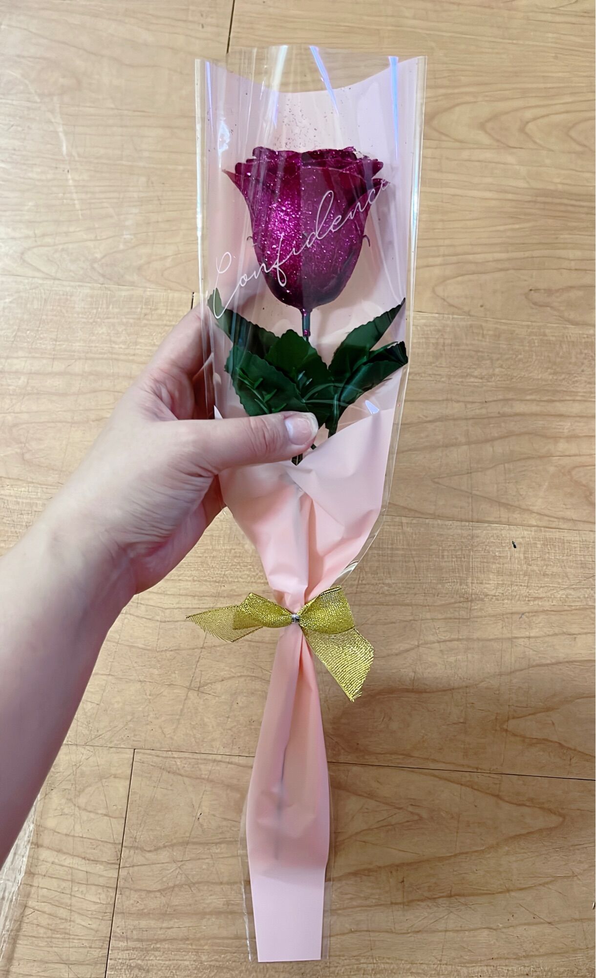 Hoa Hồng Sáp Kim Tuyến 1 bông quà tặng