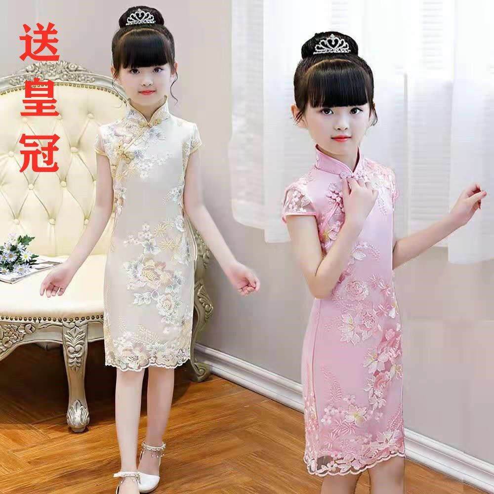 Phong Cách Công Chúa Sườn Xám Đầm Hán Phục Váy Mùa Hè Cho Trẻ Em Váy Nữ Thời Trang, Sành Điệu Đầm Es Quần Áo Trẻ Em Từ 3-10 Tuổi