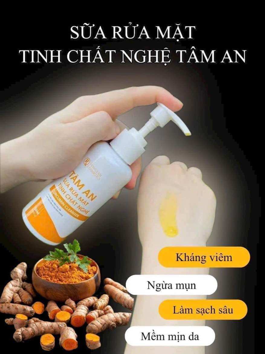 Sữa rửa mặt tinh chất nghệ Tâm An