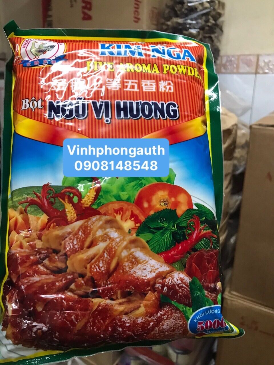 Bột ngũ vị hương Kim Nga 500gr