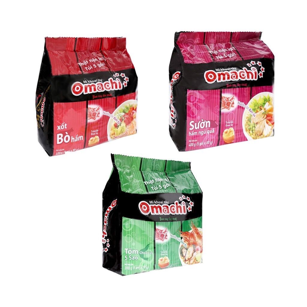 Set 05 gói mì khoai tây omachi