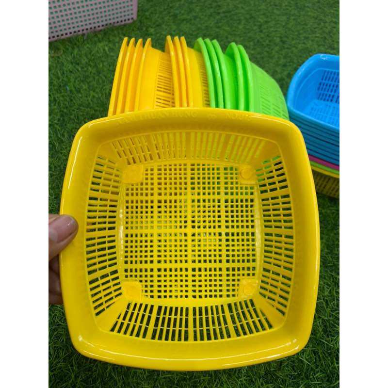 💥Set 5 Cái Rổ Vuông, Cở Lớn, Nhiều Màu(Rộng: 21x 7cm, hình thật)
