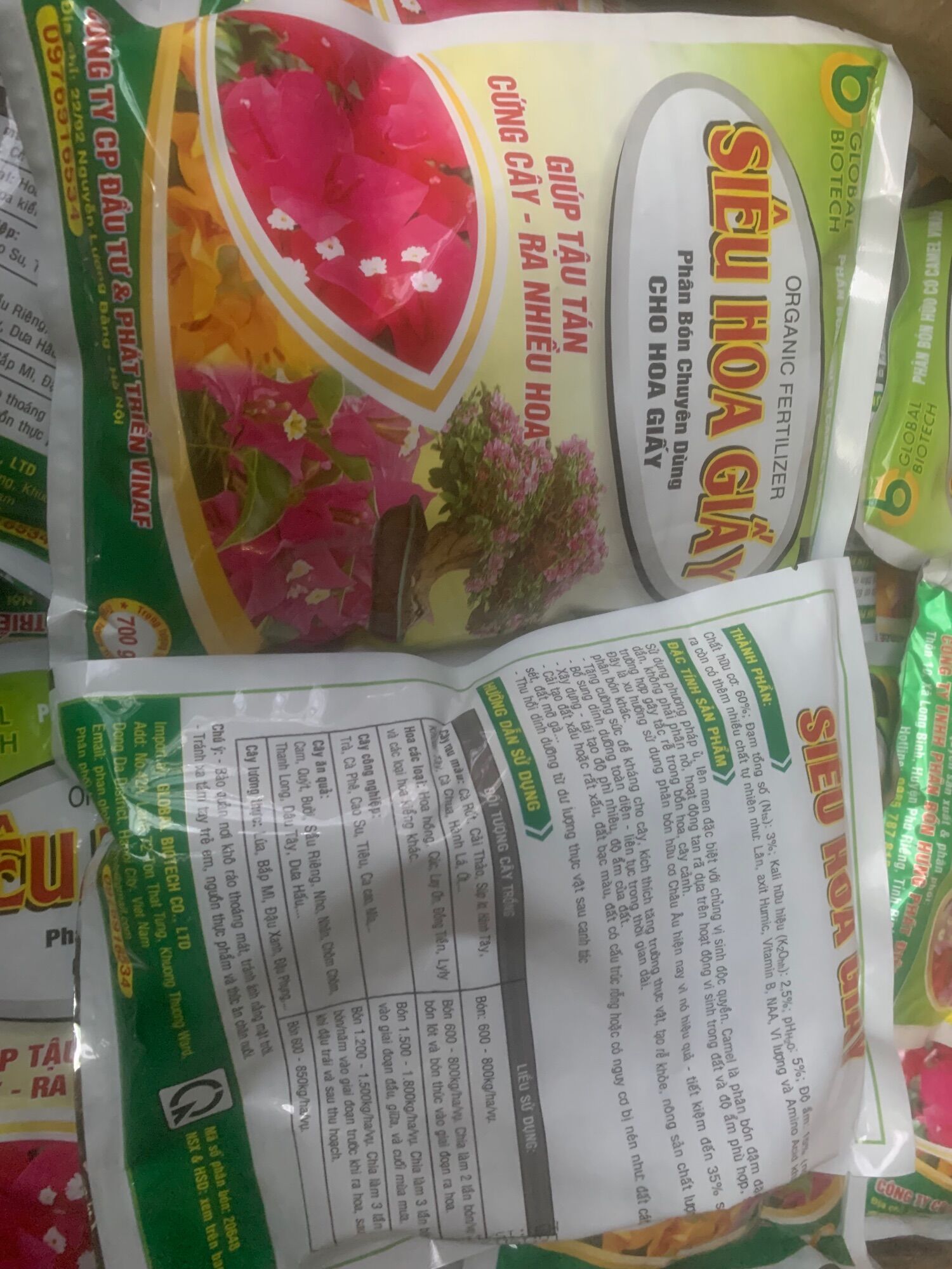 Phân bón chuyên dùng cho hoa giấy (Siêu hoa giấy) gói 700gram