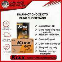 Dầu Nhớt Kixx GX7 SQ 5W-40 (Thiếc 4L) - Dùng Cho Xe Xăng - Bảo Vệ Động Cơ & Tiết Kiệm Nhiên Liệu