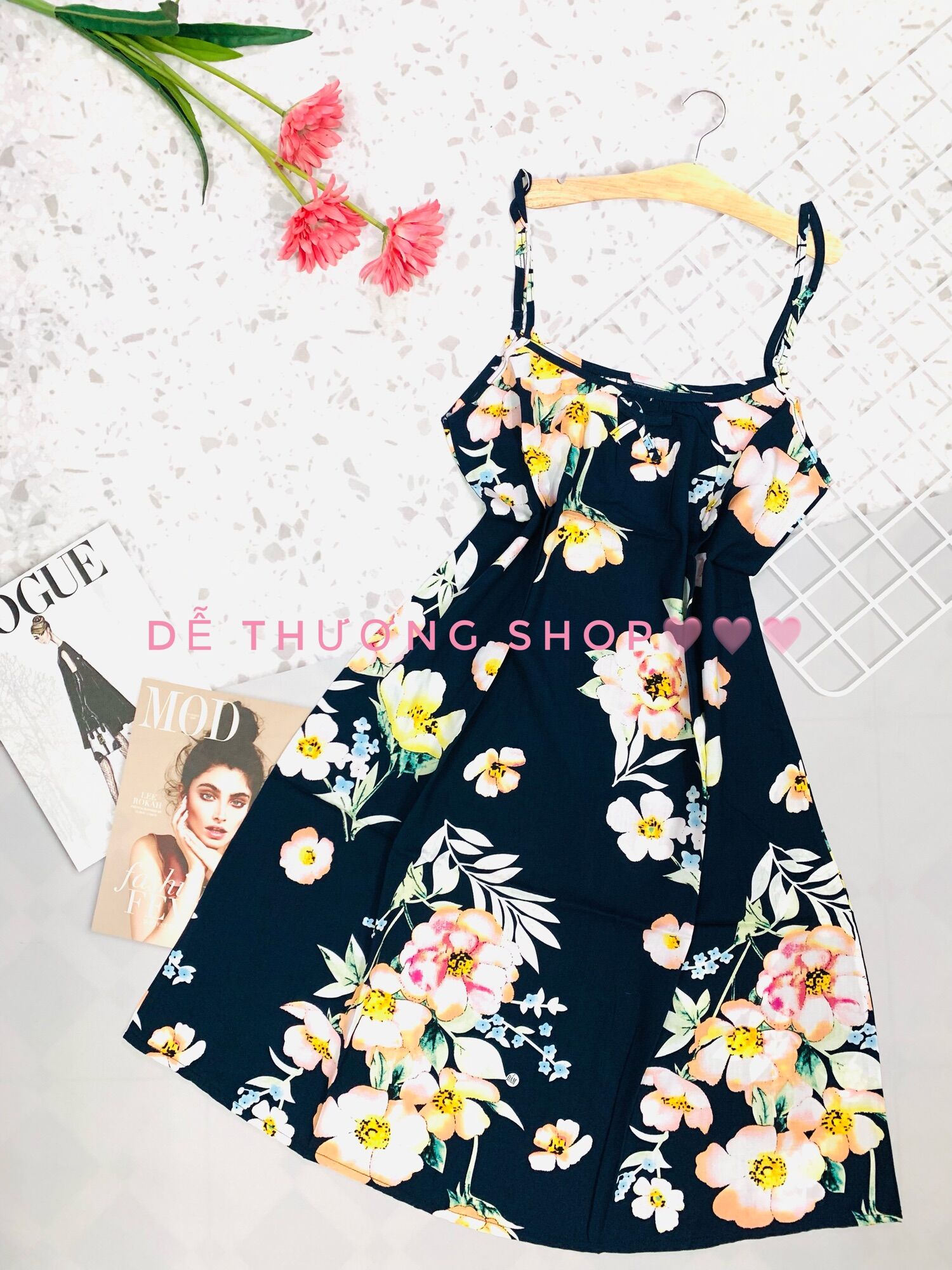 Đầm dây nhuyễn form suôn Sz XL