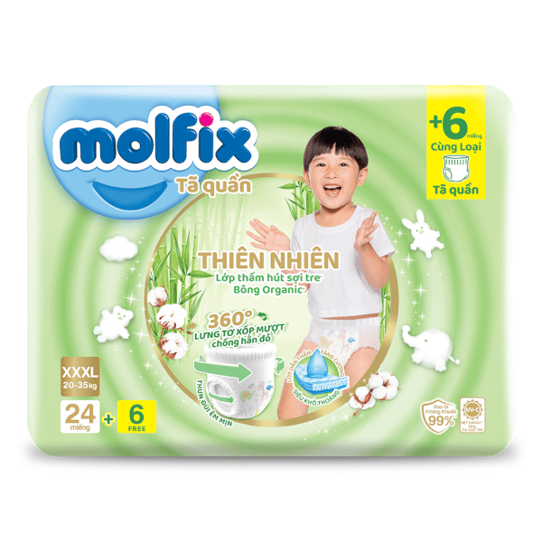 Bỉm tã quần Molfix Thiên Nhiên