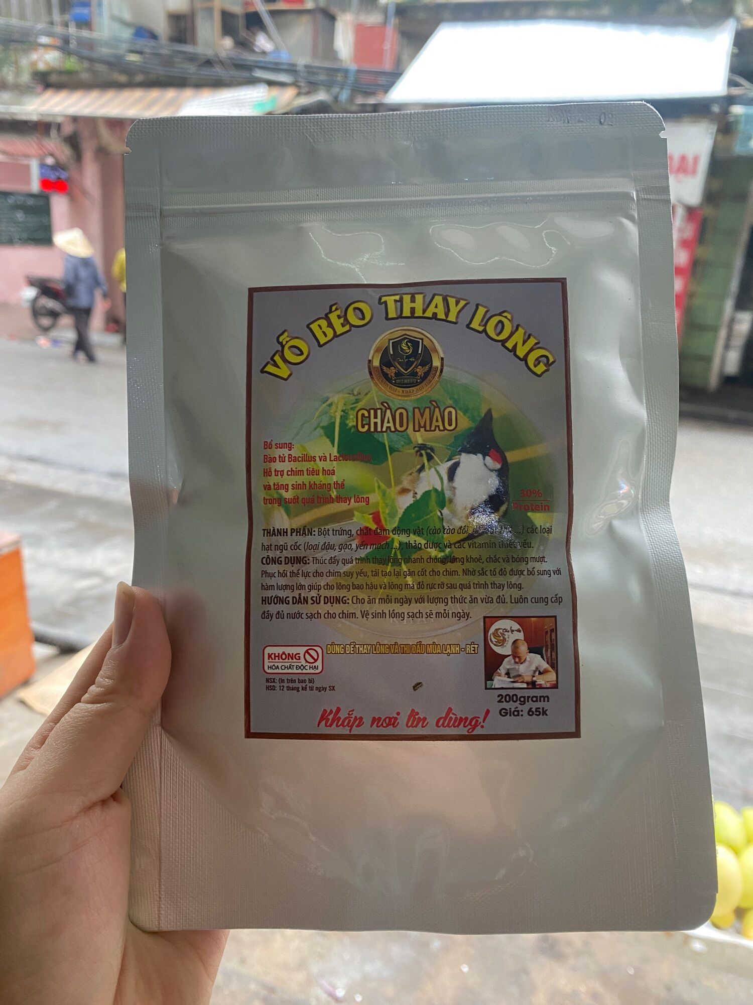Cám vỗ béo thay lông Lão Đại