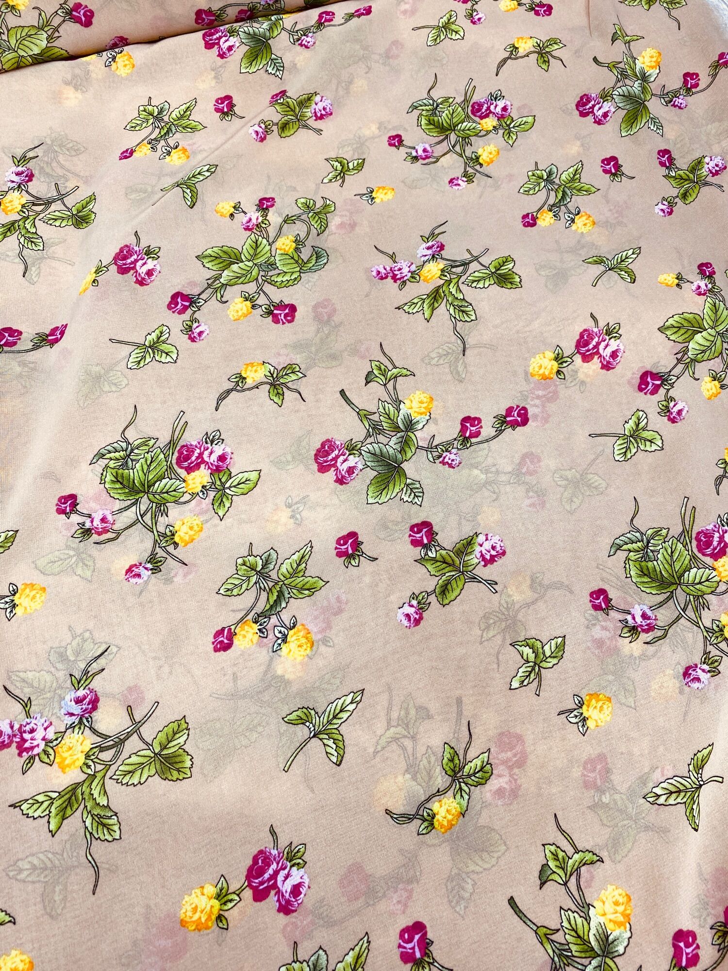 Vải voan chiffon hoa đều MS1016
