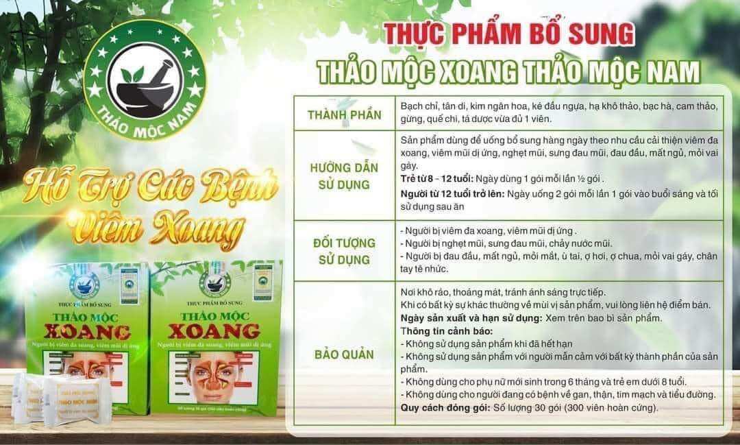 THẢO MỘC XOANG - THẢO MỘC NAM MẪU MỚI