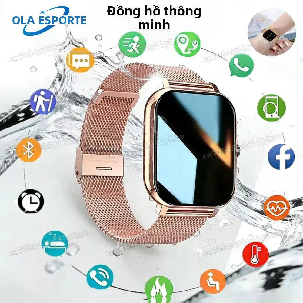 Đồng Hồ Thông Minh Điện Thoại Android Màn Hình Màu 1.44” Cuộc Gọi Bluetooth Theo Dõi Oxy/huyết Áp Trong Máu Cho Nam Nữ – Máy Theo Dõi Sức Khỏe, Theo Dõi Giấc Ngủ