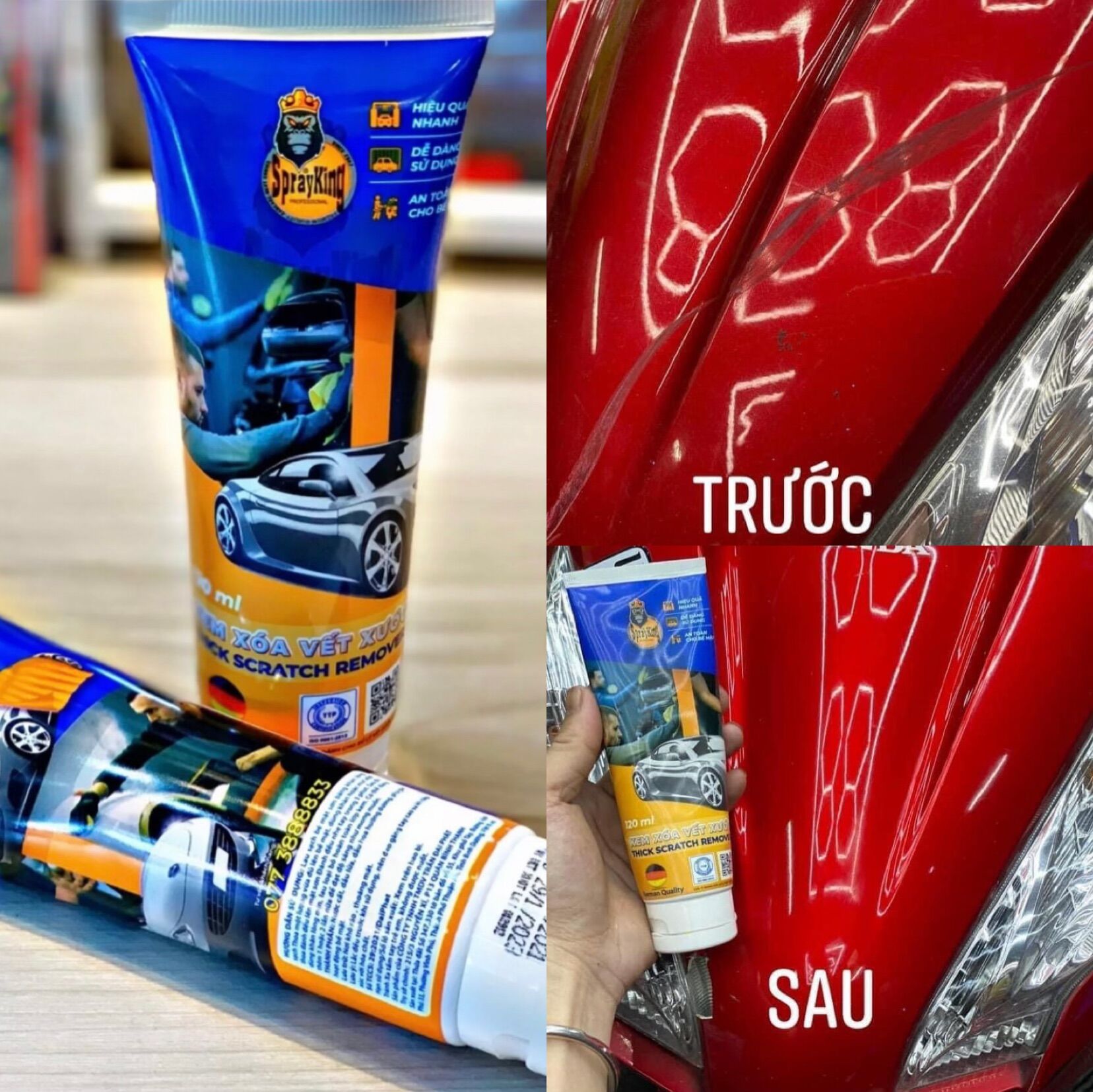 Kem Xóa Vết Xước Sprayking Thick Scratch Remover 120ml