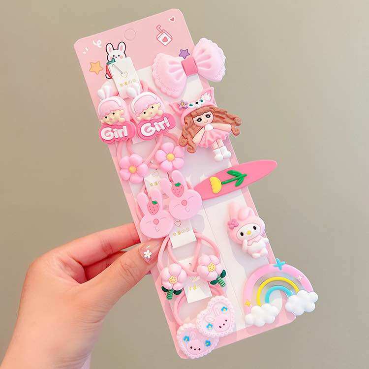 Set kẹp tóc và cột tóc em bé
