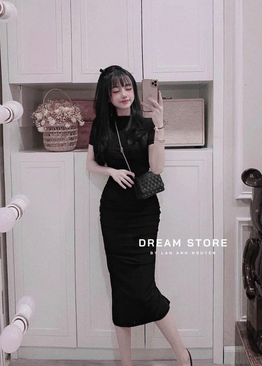 Đầm nữ# đầm kiểu nữ# đầm body kiểu cổ lọ, tay ngắn# đầm form dài# đầm ôm tôn dáng xinh xinh# form từ 38kg đến dưới 50kg